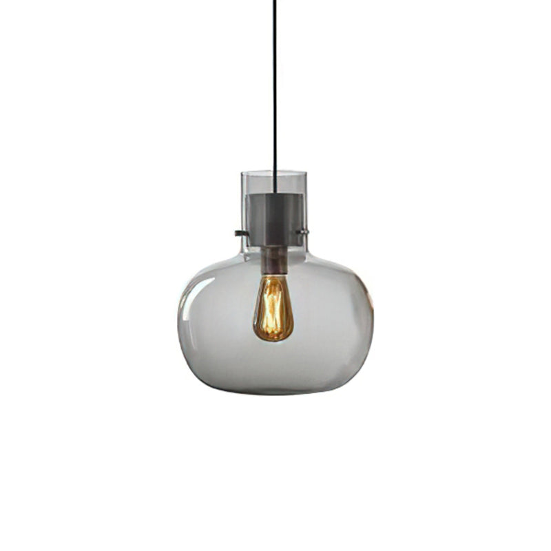 Cambre Glass Pendant Light - Modern Hanging Fixture for Kitchen Island, Dining Room & Bedroom Lighting - Dimmable LED Chandelier with Clear Glass Shade