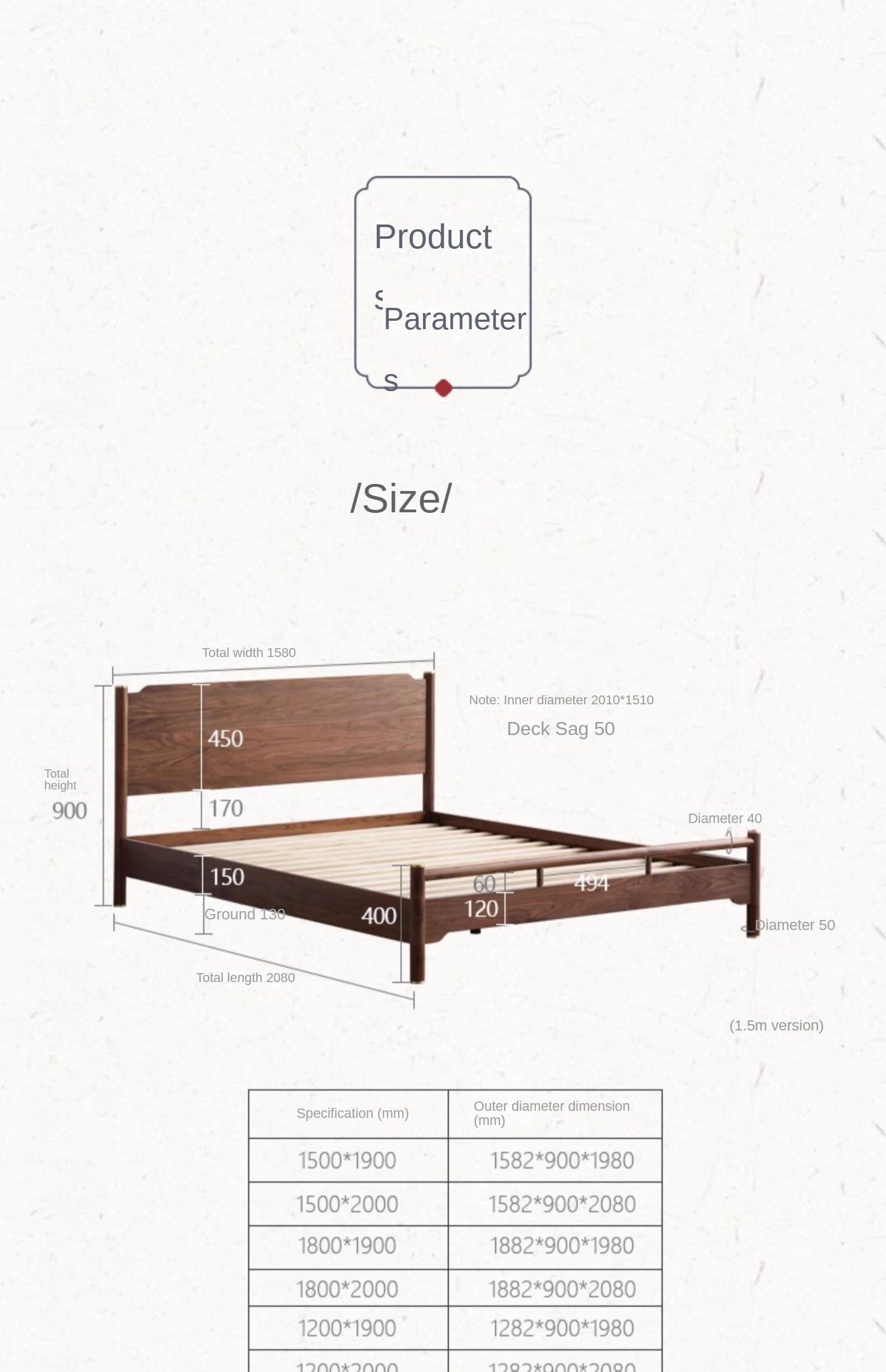 Premium Black Walnut & Ash Solid Wood Bed Frame - Handcrafted Queen/King Size Bed for Modern & Rustic Bedrooms - Perfect for Master Suites, Guest Rooms & Farmhouse Style Homes