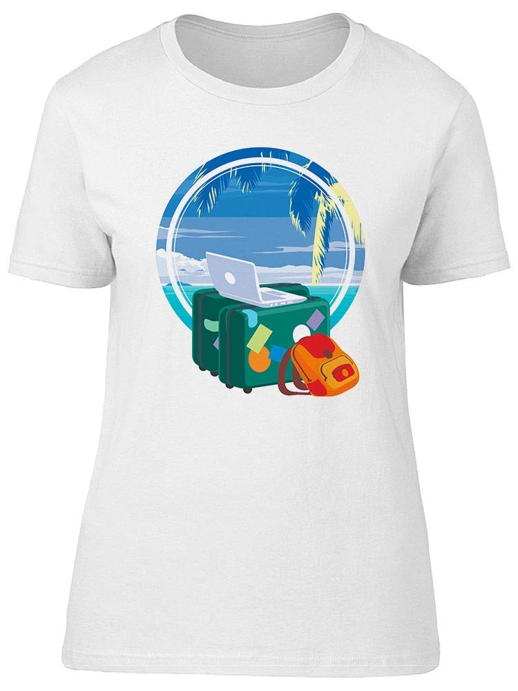 Smartprints Men's White Beach Vacation Travel T-Shirt - Comfortable & Stylish for Summer Trips, Vacations & Casual Wear