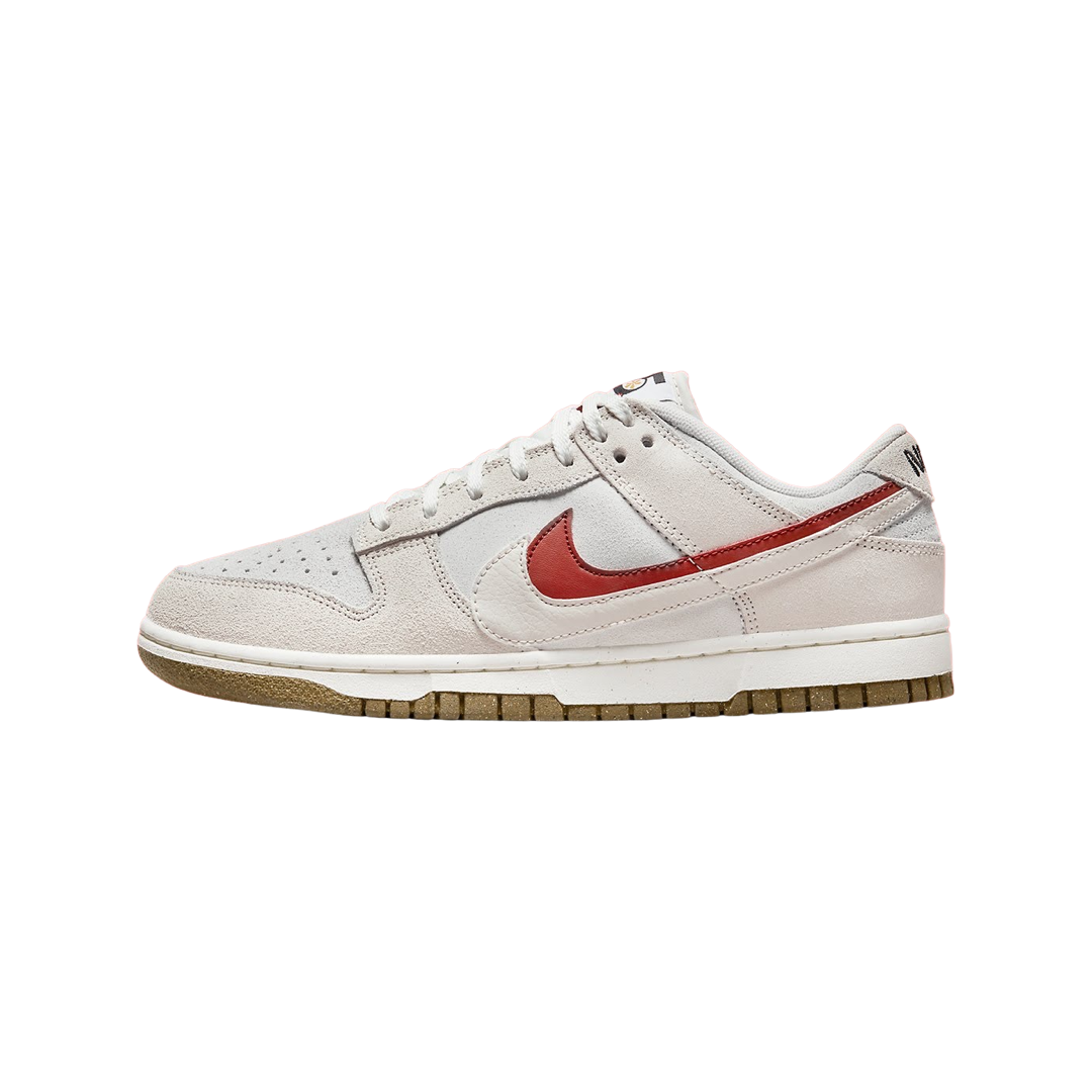Nike Women's Dunk Low Sneakers Summit White Double Swoosh Phantom Cinnabar - Casual Streetwear Fashion Shoes for Women | Perfect for Everyday Wear, Gym, and Urban Outfits