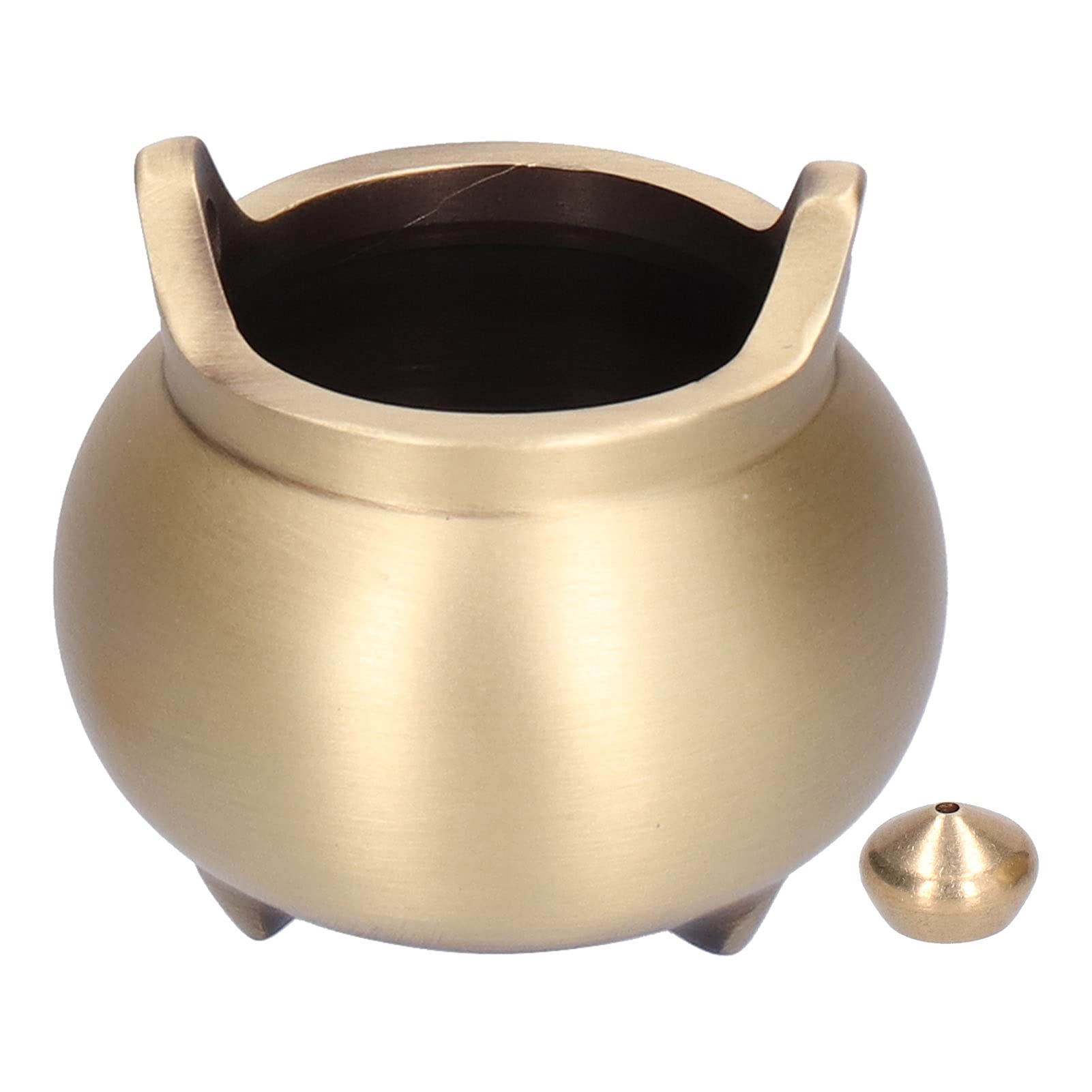 Mini Copper Incense Holder with 3 Legs - Elegant Home Decor & Buddhist Supplies for Meditation, Yoga, and Relaxation