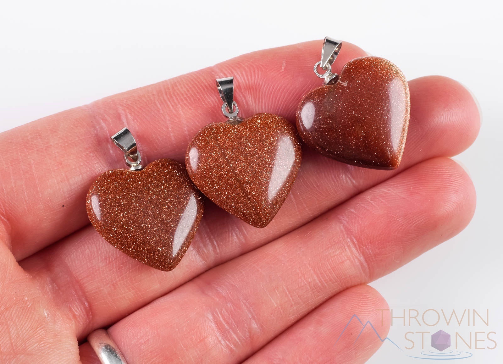 GOLDSTONE Crystal Heart Pendant Necklace - Handmade Healing Jewelry with Natural Stones for Women | Spiritual Gift, Energy Balancing, Chakra Healing | Perfect for Meditation, Yoga & Everyday Wear