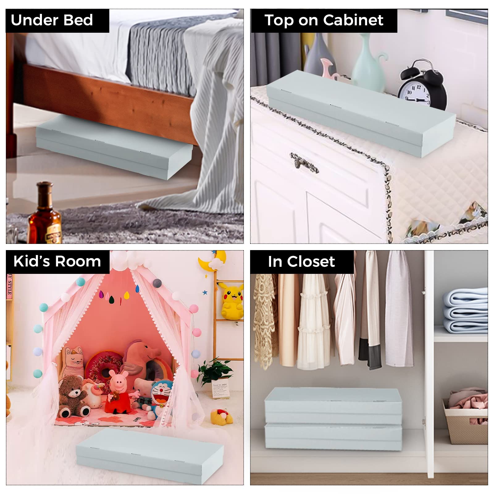 Lineco Under Bed Storage Bins - Large Capacity Archival Storage Box with Lid (40x18x6 Inch) for Wedding Dresses, Quilts, Gowns & Family Heirlooms | Perfect for Closet Organization, Seasonal Clothing Storage & Keepsake Protection