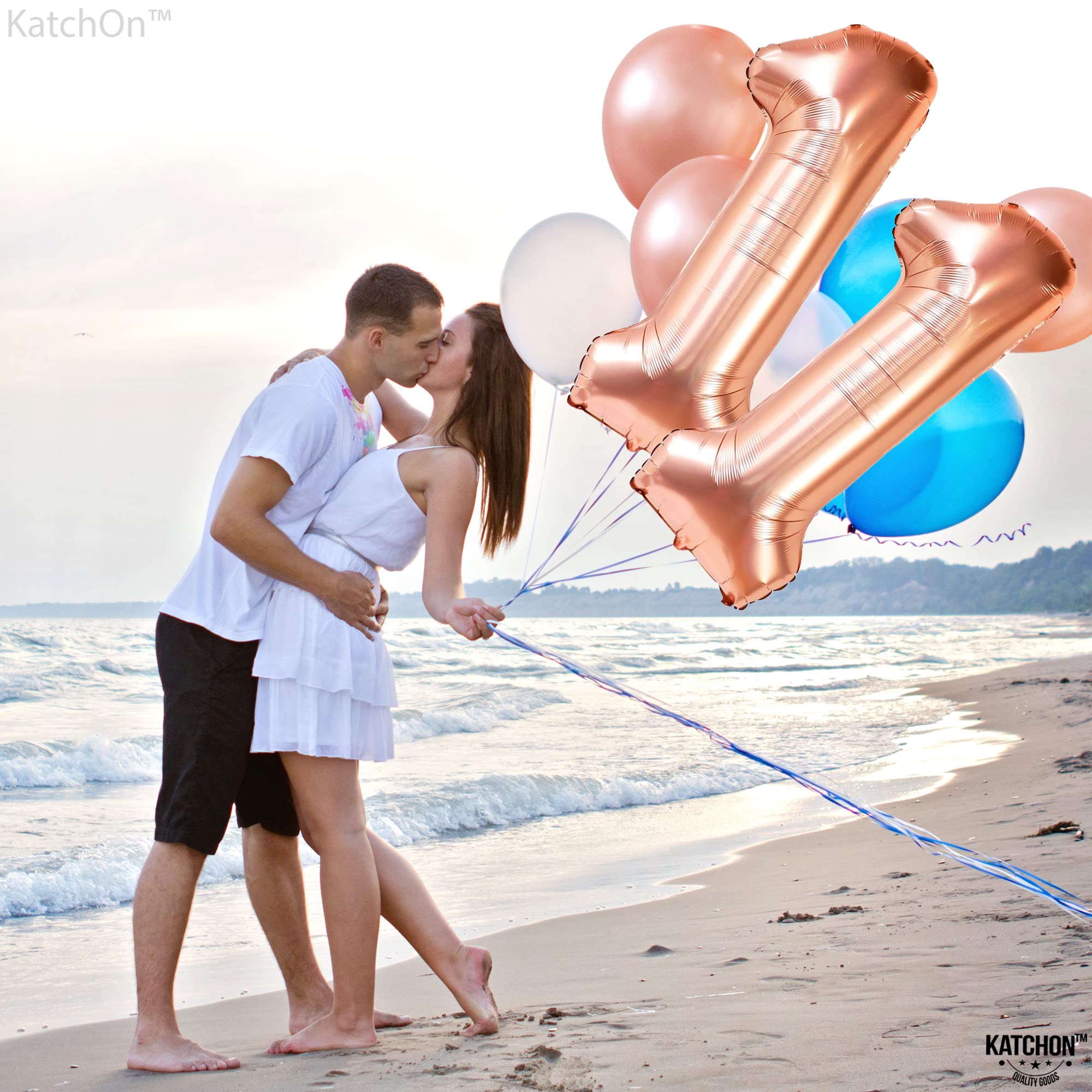 KatchOn Giant Rose Gold 11 Balloons - 40 Inch | Happy 11th Birthday Decorations for Girls | Rose Gold Number Balloon for 11 Year Old Birthday Party | Perfect for Birthday Photos, Cake Smash, and Party Backdrops