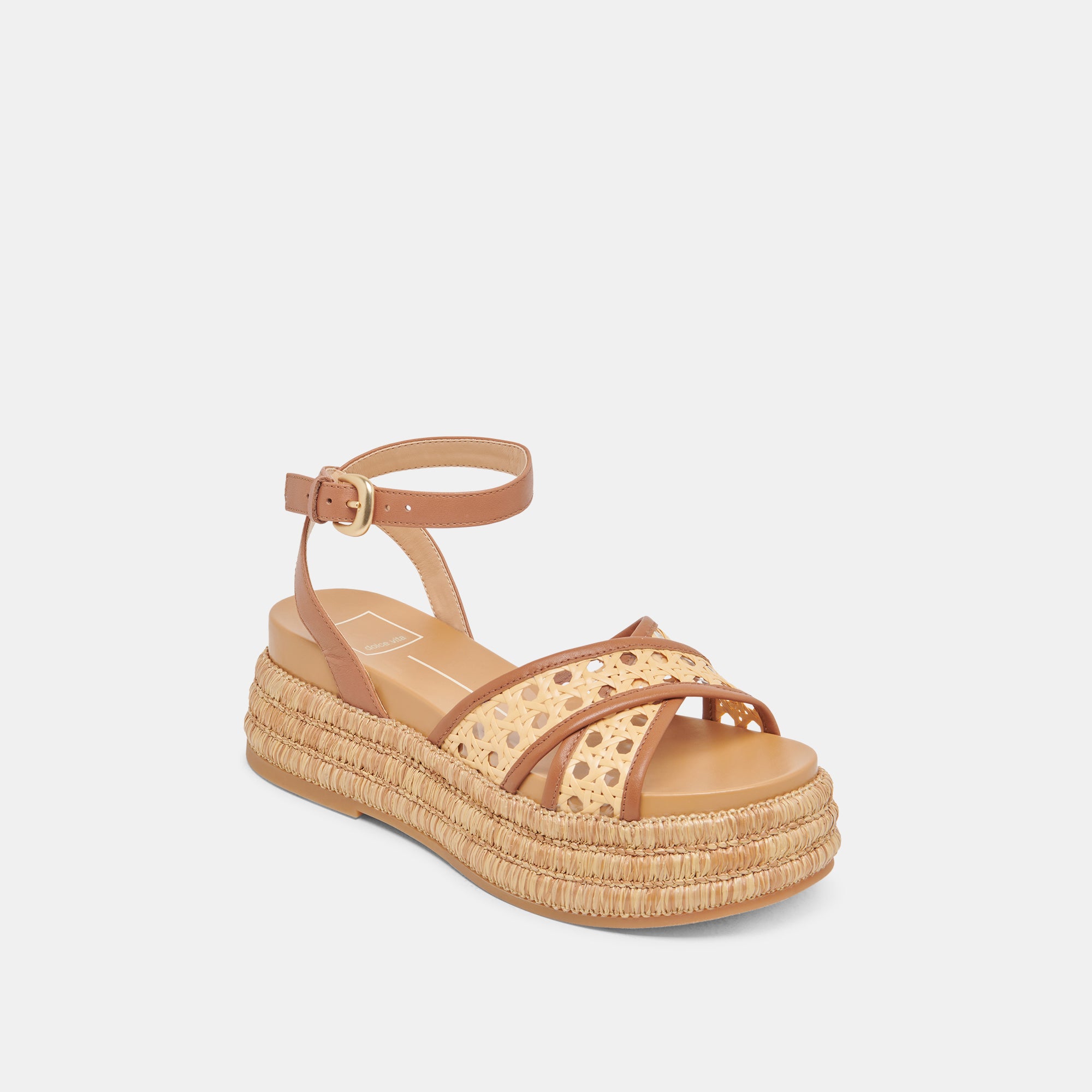 WRILEY Women's Saddle Sandals - Handwoven Raffia Leather Straps - Comfortable Summer Slide Shoes for Beach, Vacation & Casual Outings