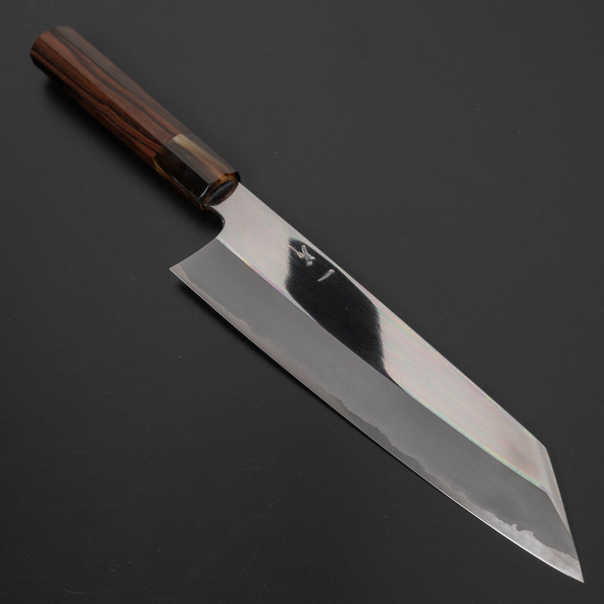 Hitohira Togashi White #1 Stainless Clad Kiritsuke Gyuto 240mm Japanese Chef Knife with Taihei Makassar Ebony Handle (Mirror Polished) - Perfect for Sushi, Sashimi & Precision Cutting
