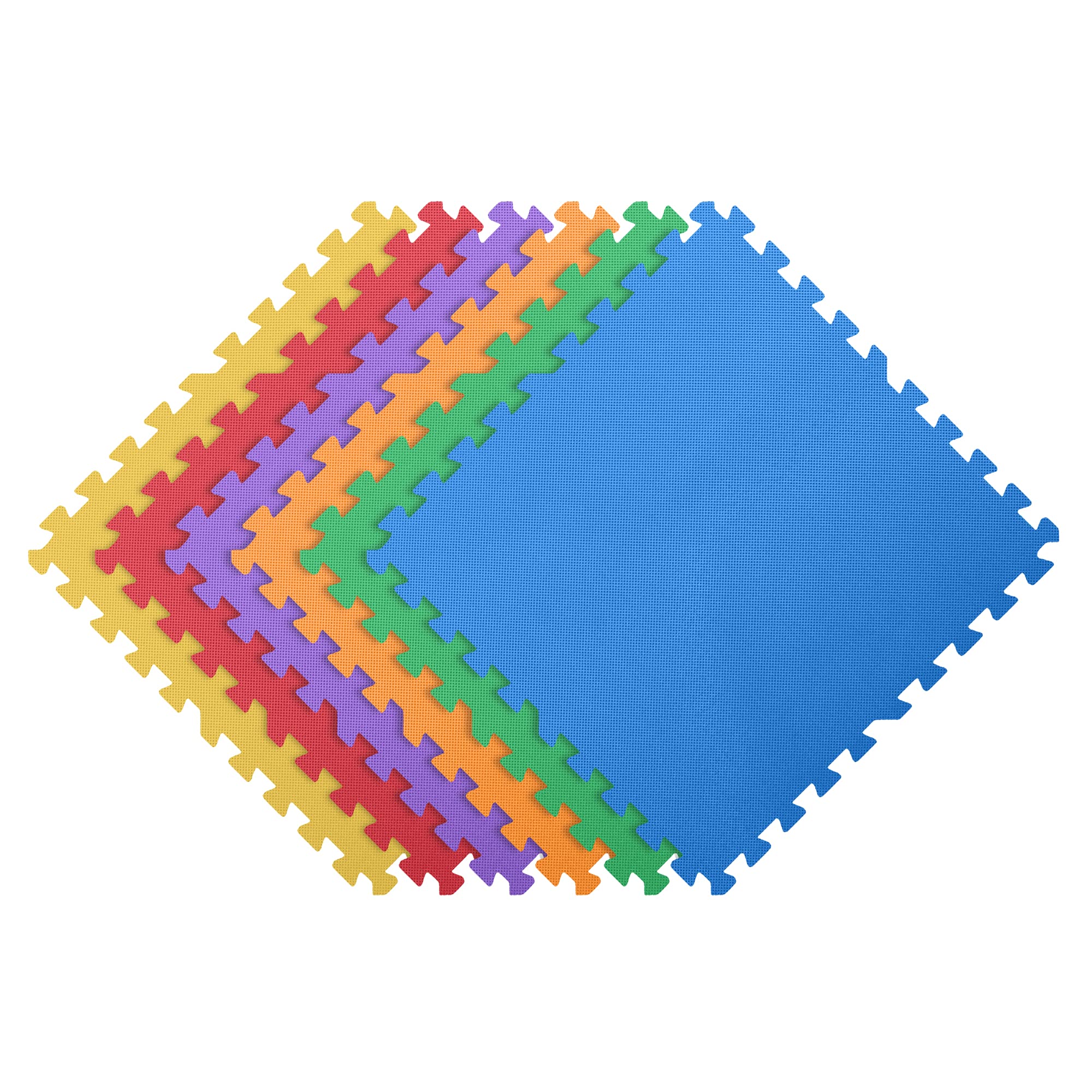 Non-Toxic EVA Foam Floor Mats for Baby & Toddler - 24-Piece Soft Interlocking Puzzle Tiles for Playroom, Nursery, Gym | Safe, Cushioned Rainbow Play Mat for Kids' Learning & Crawling Space