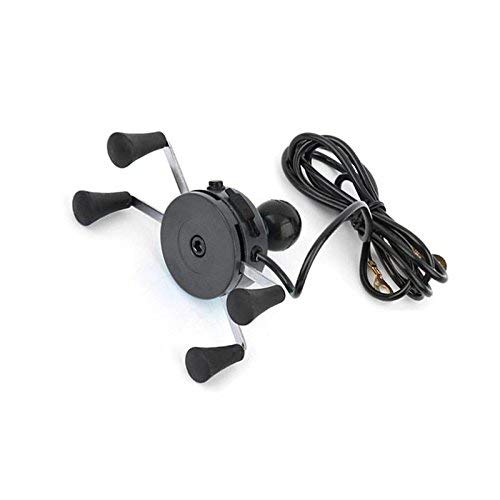 GOLSM Char-1 Bike Smart Dual Handlebar Mount Phone Holder with USB Charger - 360° Adjustable Motorcycle Phone Mount for Honda CB Twister - Perfect for Cycling, Commuting & GPS Navigation