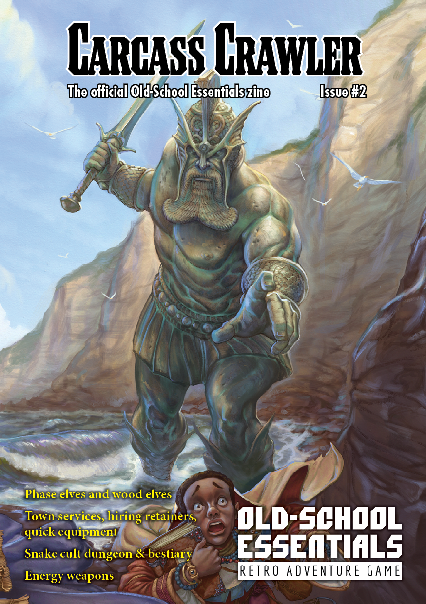 Old School Essentials Carcass Crawler Issue #2 - Official OSR Zine for Tabletop RPG Adventures | Dungeons & Dragons D&D Gaming Accessories for Fantasy Roleplaying Campaigns