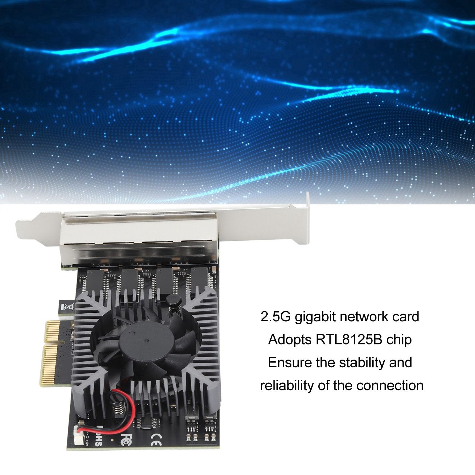 2.5G Gigabit PCIe Ethernet Network Card - 4 Port 2.5Gbps PCI Express LAN Adapter for Windows & Linux | High-Speed Networking for Gaming, Servers & Workstations
