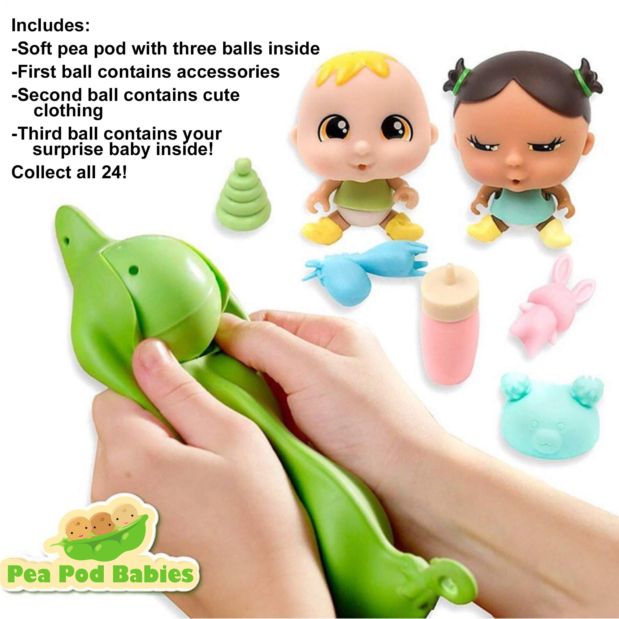 Nature Bound Pea Pod Babies Bundle - 12 Pack Collectible Mystery Surprise Toys with Mini Baby Dolls, Outfits & Accessories - Perfect for Kids Birthday Gifts & Party Favors - Beach Party Theme Doll Set for Pretend Play & Collecting