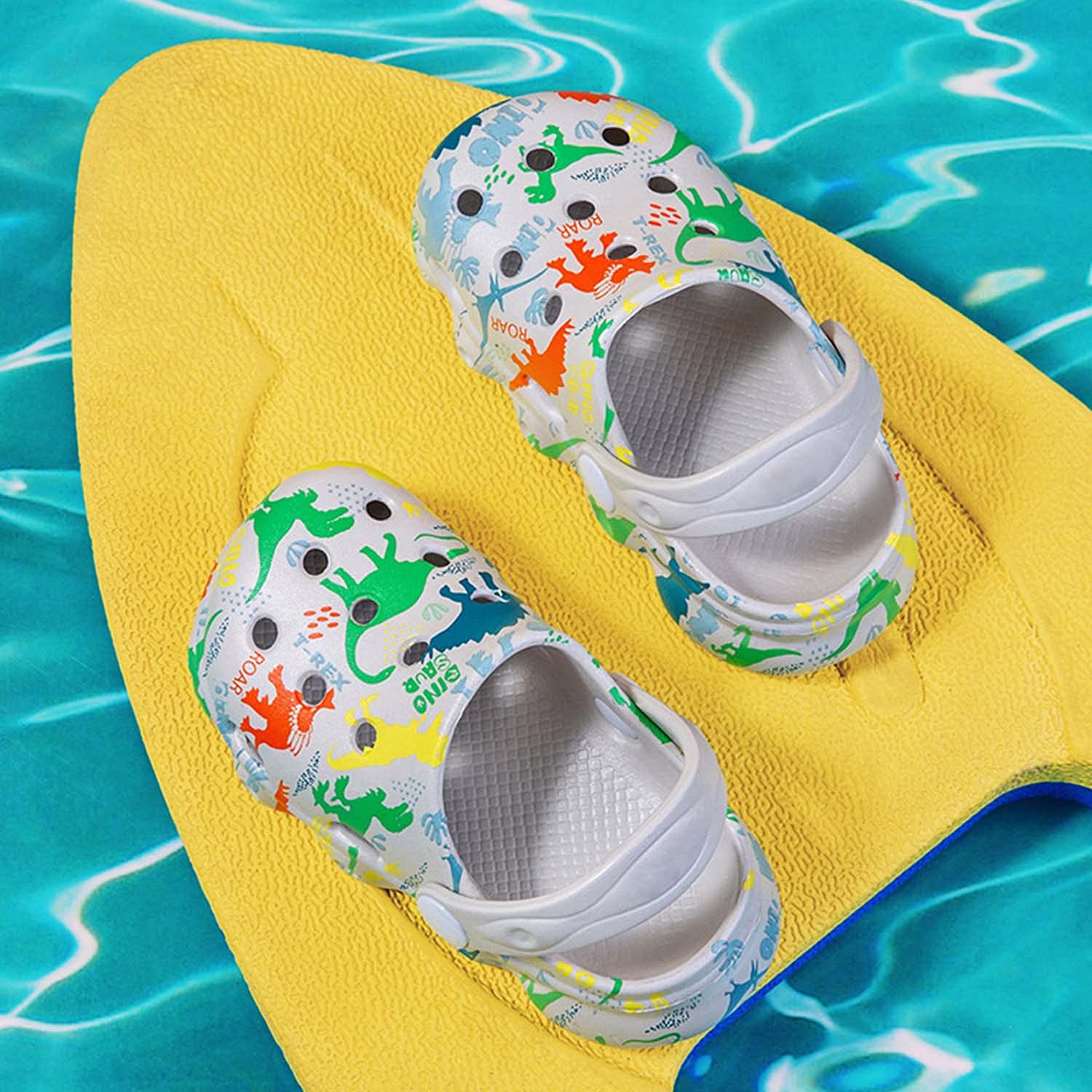 **Kids Garden Clogs Slip-On Shoes for Boys & Girls - Cute Cartoon Waterproof Shower Sandals - Perfect for Pool, Beach & Outdoor Play**