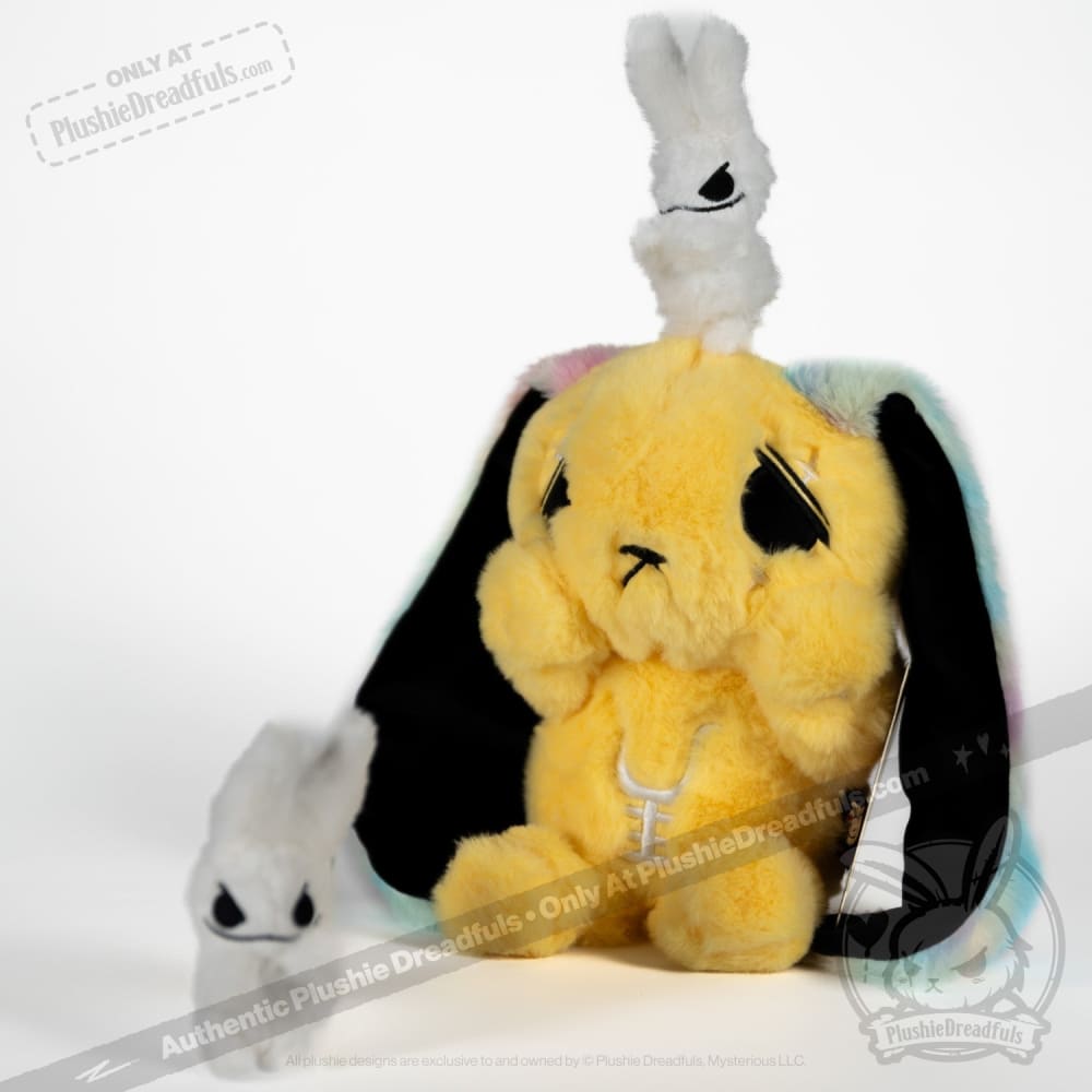 Plushie Dreadfuls Anxiety Rabbit Stuffed Animal - Yellow Limited Edition Soft Plush Toy for Stress Relief & Comfort | Perfect for Anxiety Support, Therapy, and Cuddling