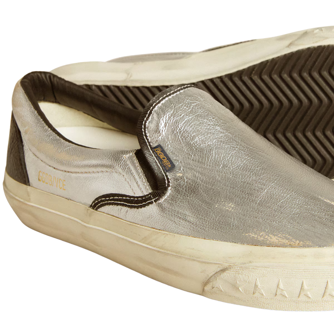 VCE Metallic Slide Sandals for Women - Comfortable Summer Beach Shoes with Adjustable Straps | Perfect for Pool, Vacation, and Casual Outfits