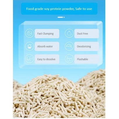 Premium Clumping Cat Litter - High Absorbency, Low Dust, 6L for Odor Control | Ideal for Multi-Cat Homes & Small Spaces | Petpet Brand