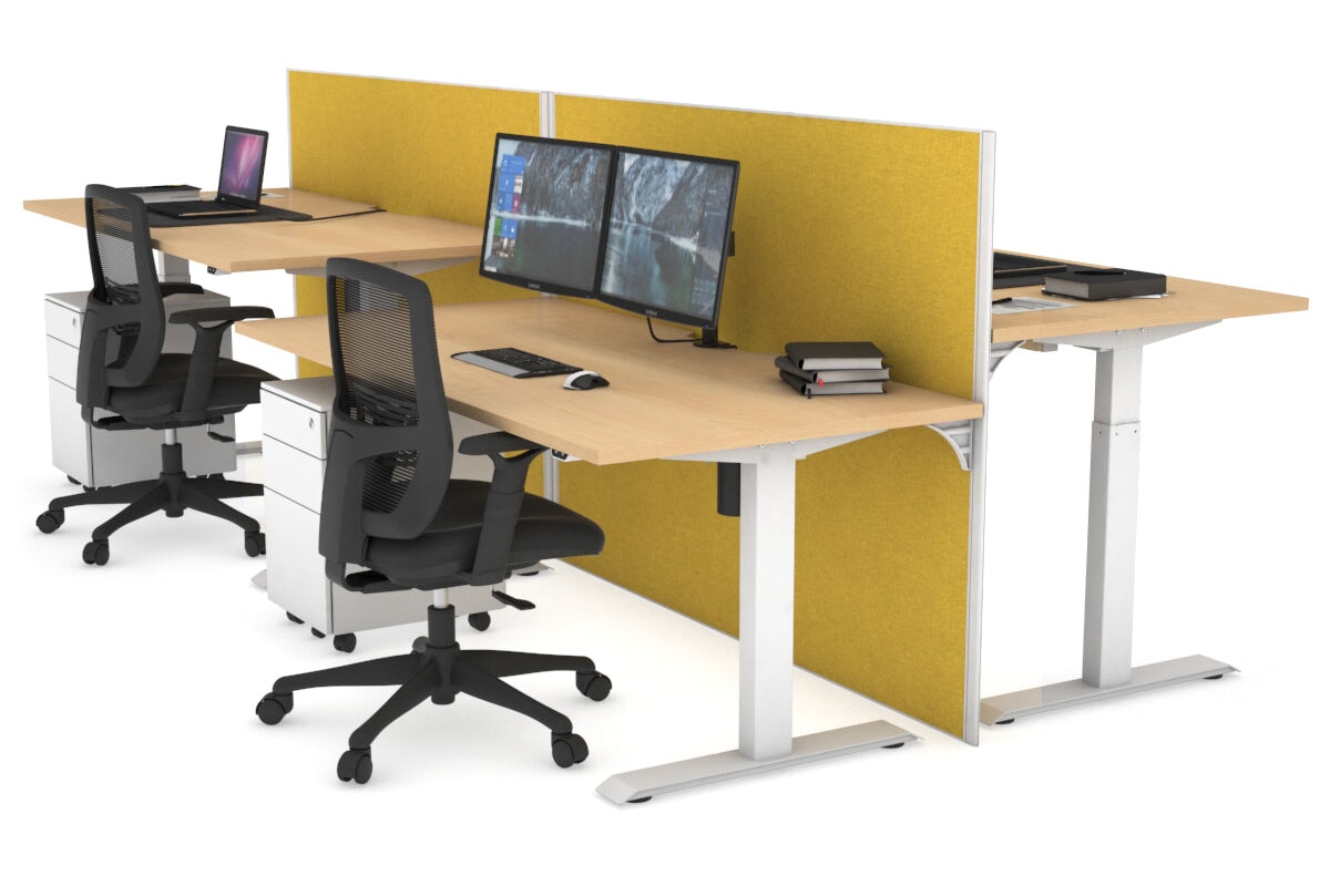 Adjustable Height 4-Person Workbench - 1200L x 800W with Cable Management | Perfect for Office, Workshop & Garage Workspaces