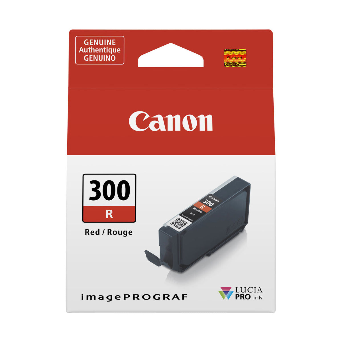 Canon PFI 300 Red (R) Ink Cartridge for PRO-300 Printer - High-Quality Photo Printing for Professional Photographers & Home Studios