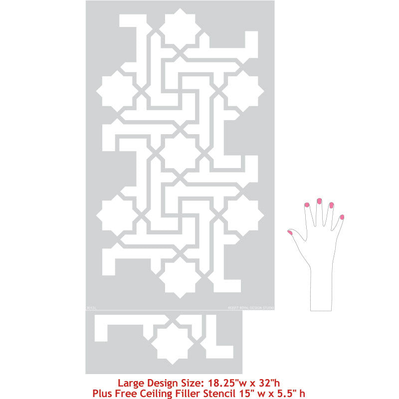 Authentic Moroccan Key Stencil for DIY Crafts, Home Decor & Wall Art | Perfect for Scrapbooking, Furniture Painting & Custom Designs