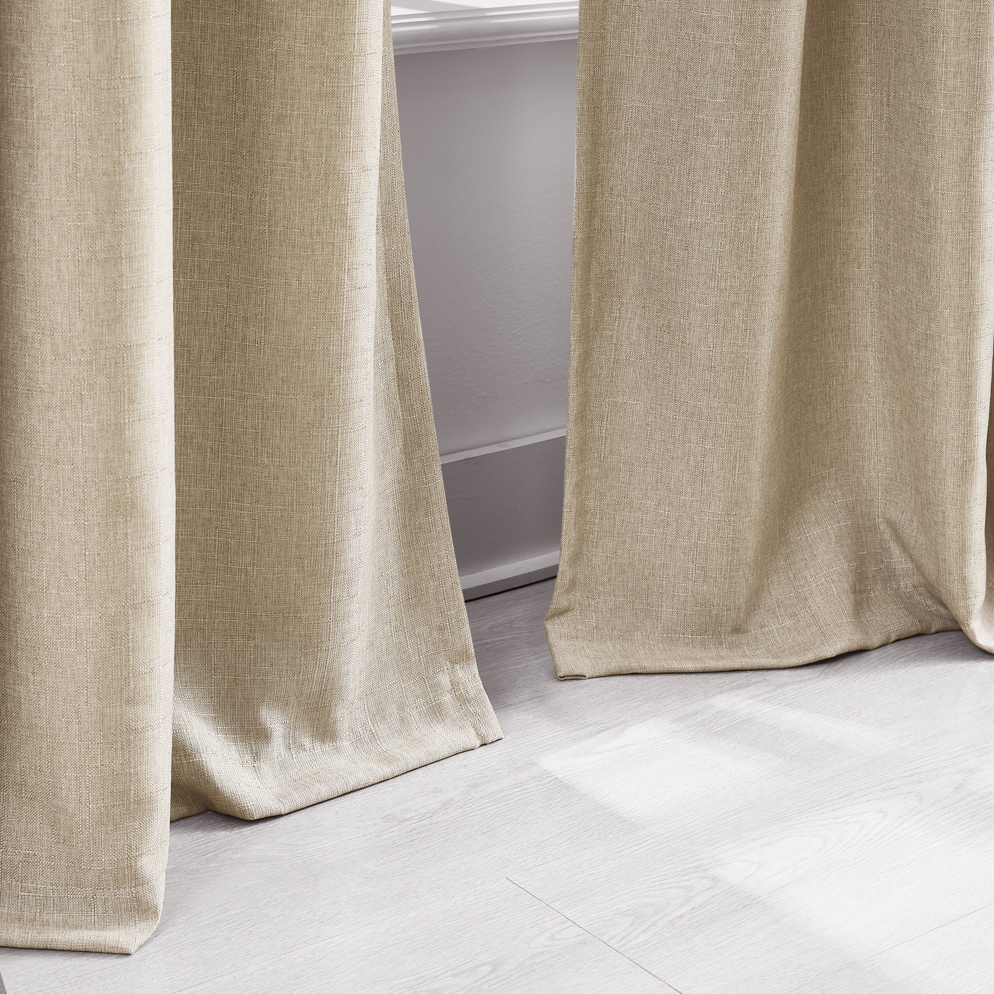 Meena Slub 100% Blackout Window Curtain Panels for Bedroom & Living Room - Thermal Insulated Light Blocking Drapes for Better Sleep & Privacy