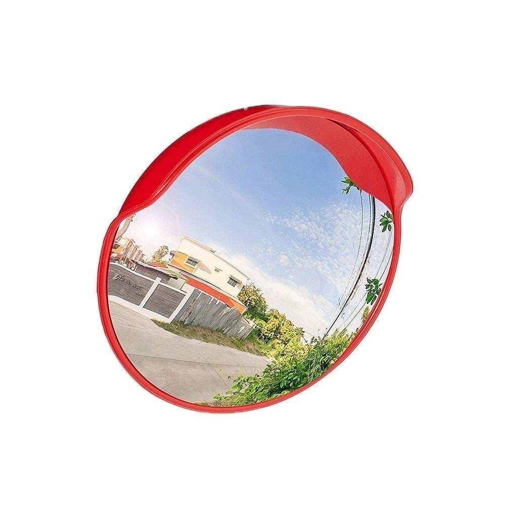 Convex Traffic Safety Mirror - 45-120cm Wide Angle Flexible Road Mirror for Schools, Parking Lots & Warehouses (100cm Size) | Durable & Portable Outdoor Security Mirror