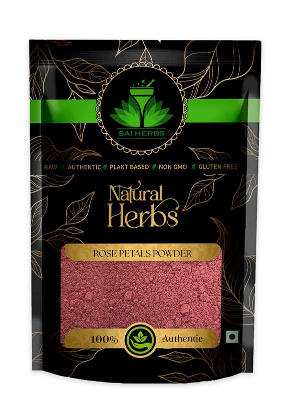 SAI HERBS Pure & Natural Red Rose Flower Powder (Gulab Phool Powder) - 1 KG for Skin Care, Face Pack Mask - Brightening, Tan Removal & Glowing Skin - Perfect for DIY Beauty Treatments & Spa Days