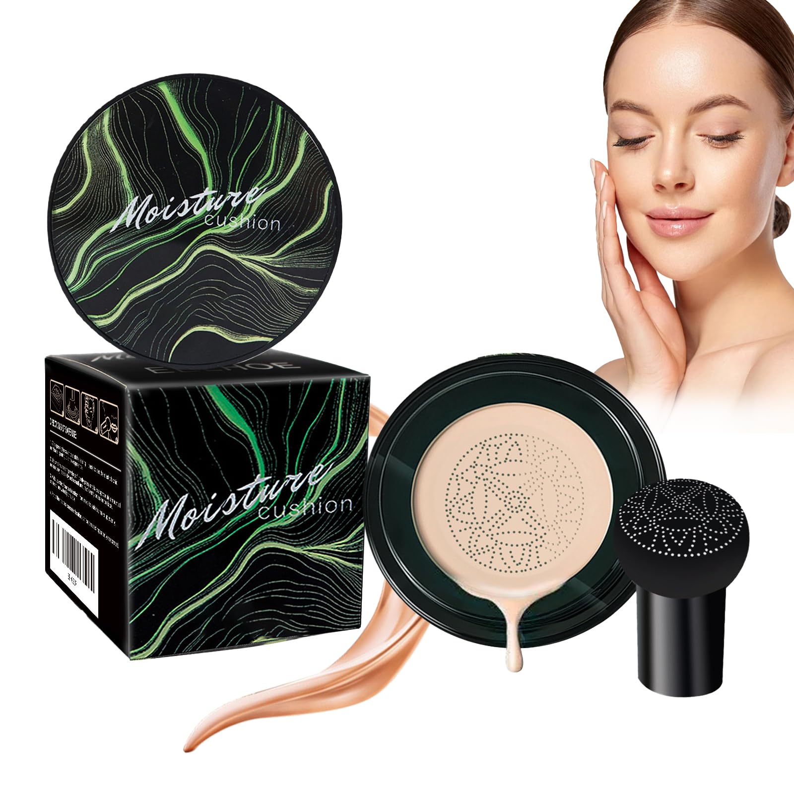 Cedar & Ash CC Cream - Air Cushion Foundation with Moisturizing Coverage | Perfect for Daily Makeup & On-The-Go Touch Ups