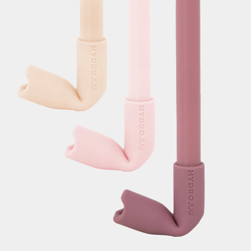 Eco-Friendly Pink Neutral Reusable Straws 3-Pack - Perfect for Smoothies, Cocktails & Home Parties