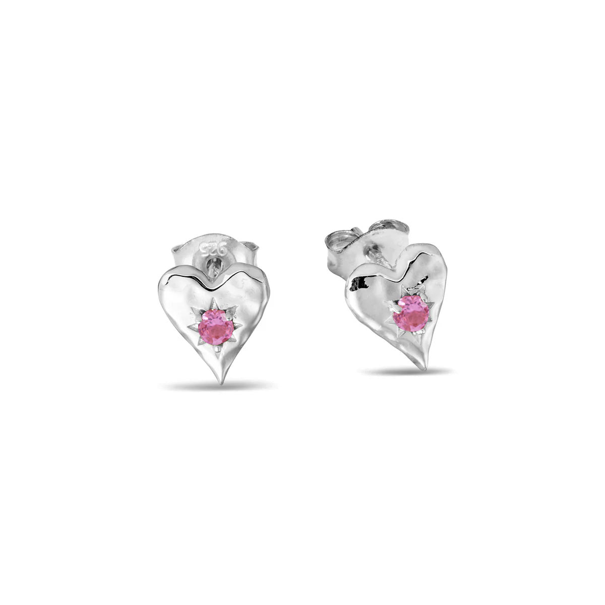 Pink Tourmaline Heart Stud Earrings - Genuine Gemstone Jewelry for Women, Perfect for Valentine's Day Gifts & Romantic Occasions