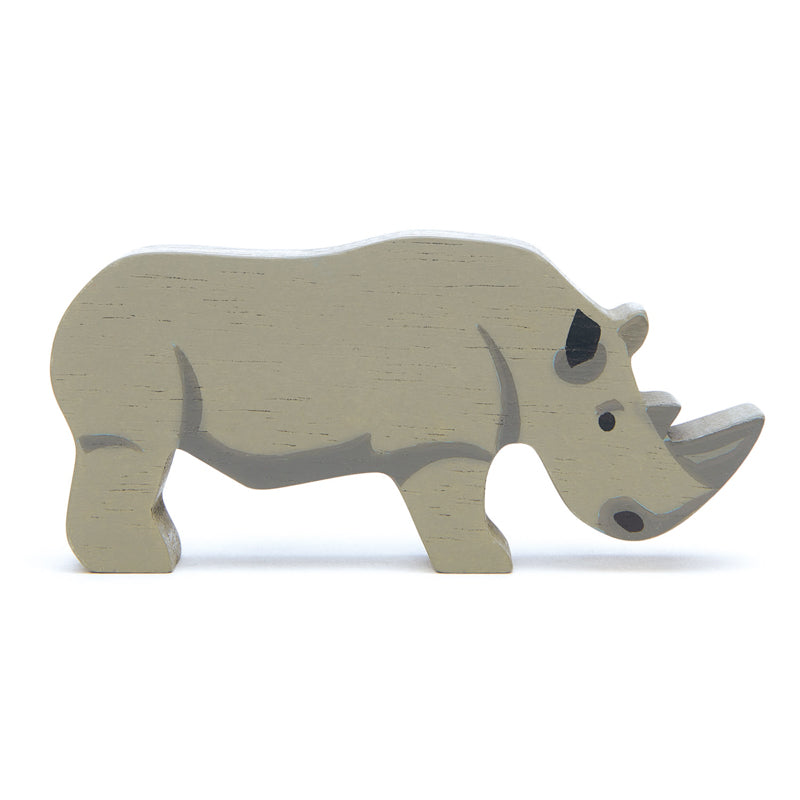 Handcrafted Wooden Rhino Statue - Unique Home Decor & Gift for Animal Lovers - Perfect for Shelf Display, Office Desk, or Jungle-Themed Nursery Decor