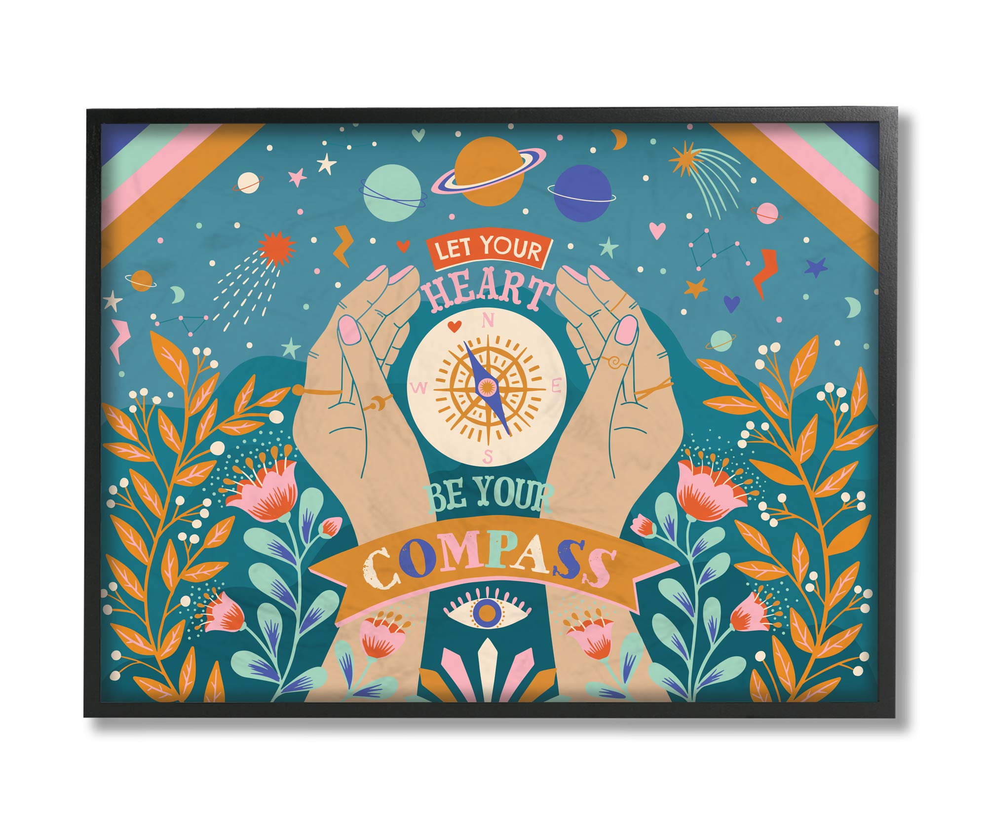 Stupell Industries 'Heart Be Your Compass' Boho Chic Constellation Wall Art - 11