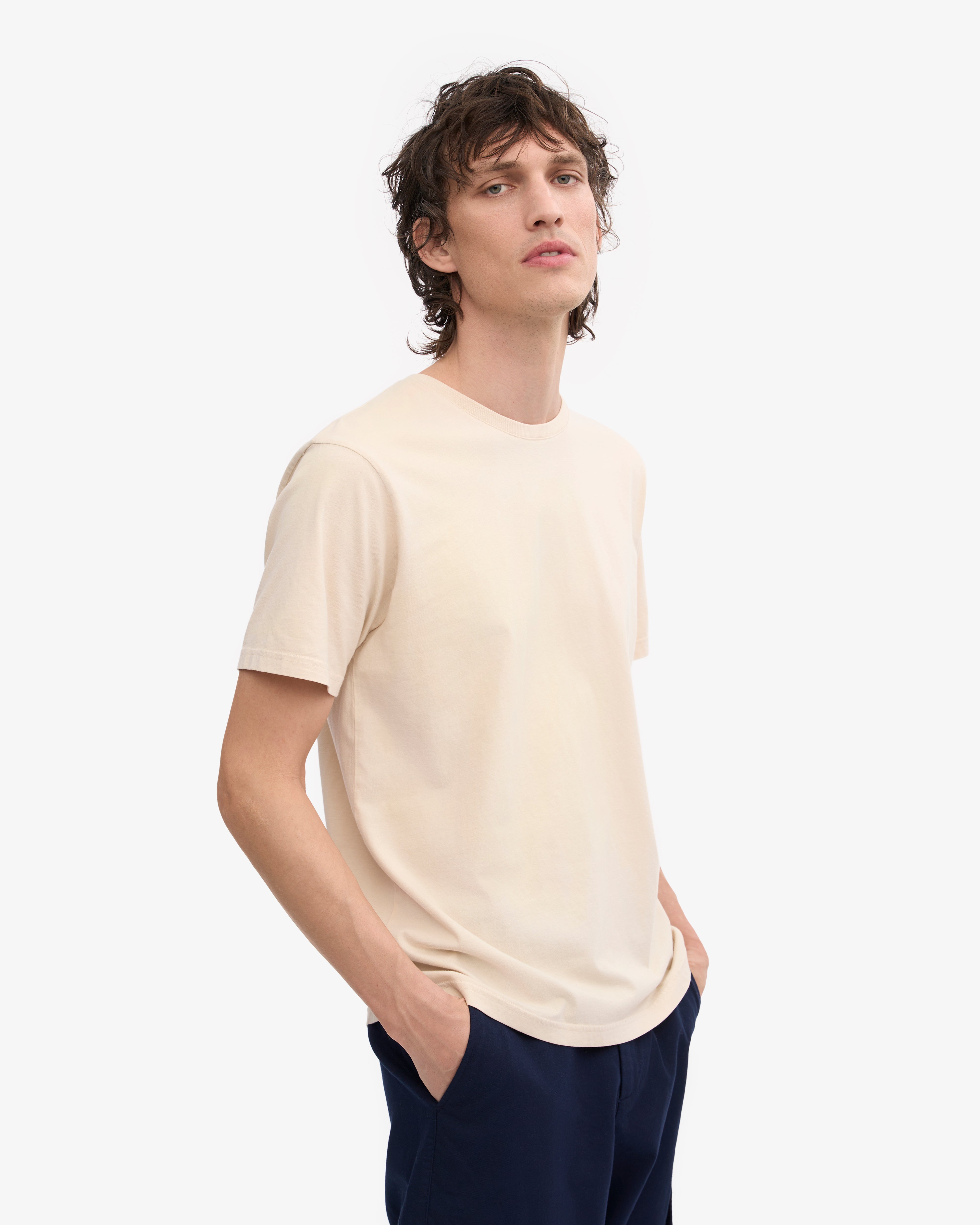 Classic Organic Cotton T-Shirt for Men & Women - Ivory White - Eco-Friendly & Comfortable Casual Wear for Everyday Outfits