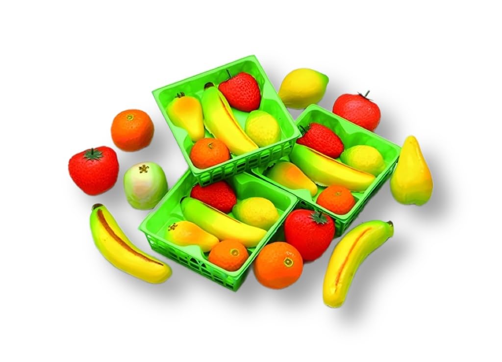 Marzipan Fruit Baskets - 2 Pack, 4 oz for Gifts & Desserts