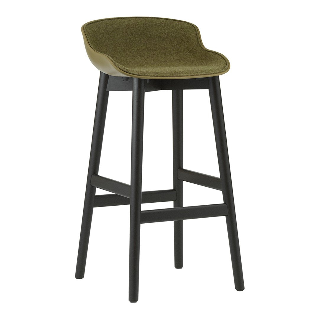 Premium Hyg Bar Stool with Comfortable Front Upholstery & Sturdy Wood Base - Perfect for Home Bars, Kitchen Islands & Modern Dining Areas