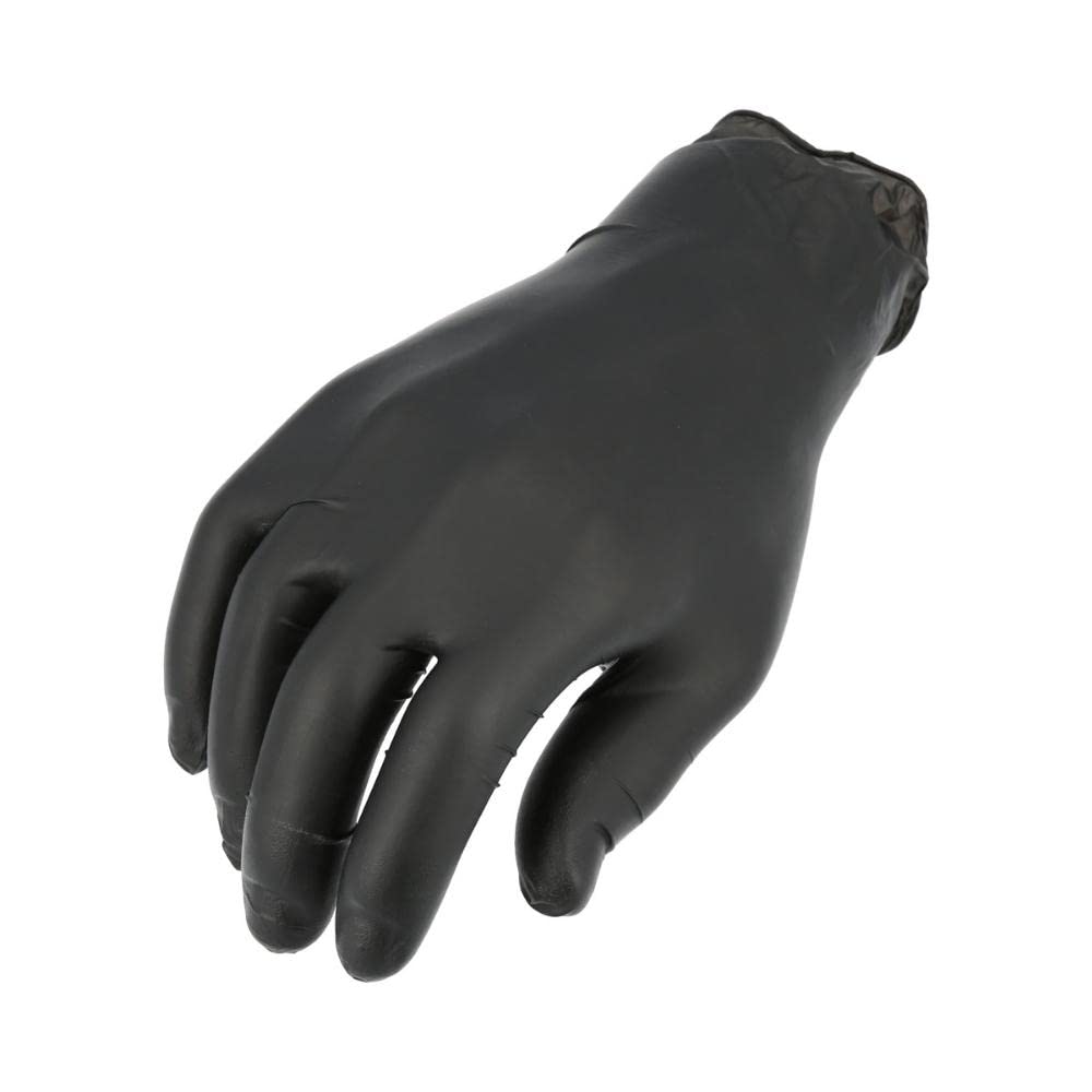 Premium Black Nitrile Gloves - Latex-Free, Powder-Free Disposable Gloves, 4 Mil Thickness, Small Size (2000 Pack) - Ideal for Medical, Food Service, Cleaning & Industrial Use