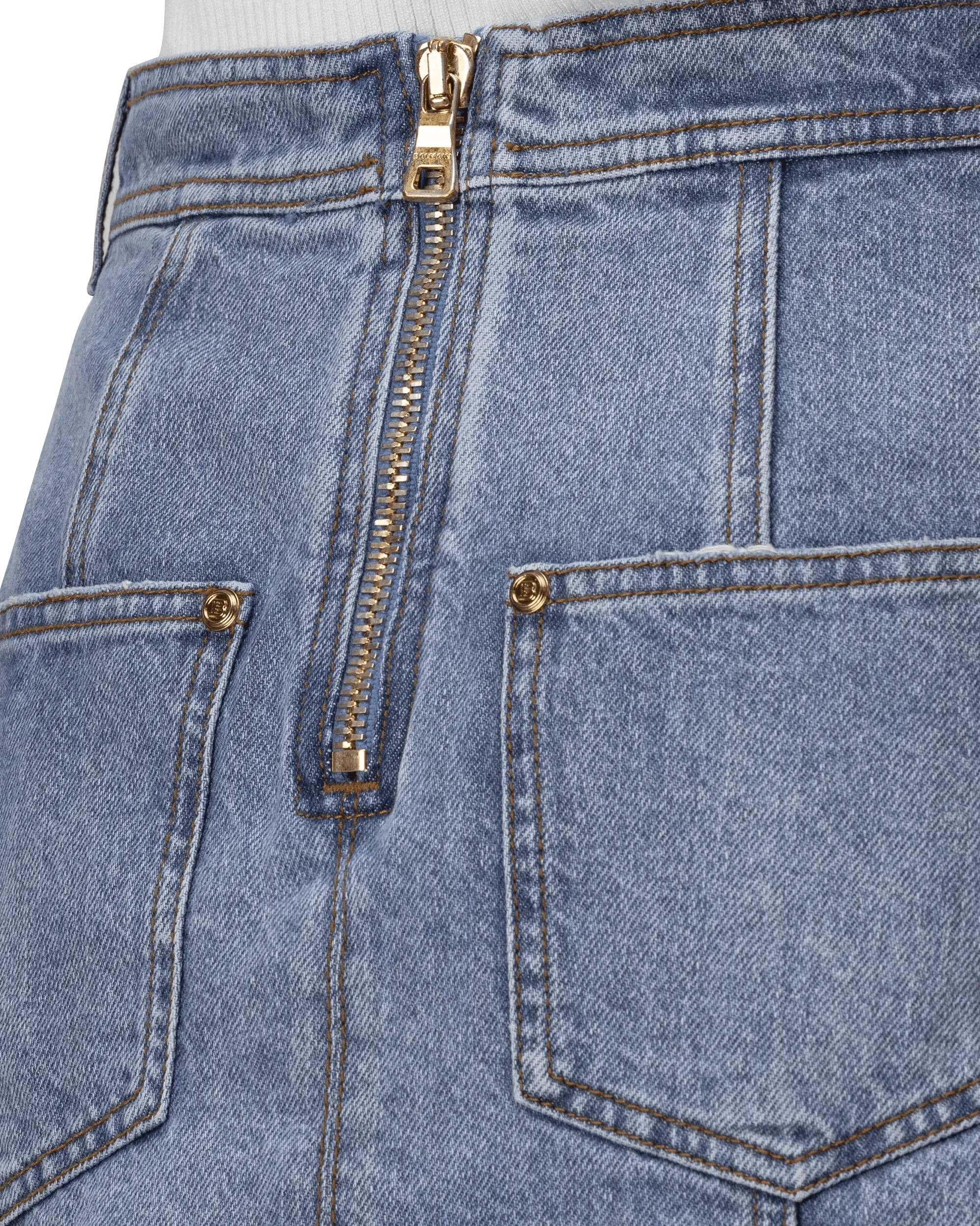 Stylish Button Trimmed Denim Wrap Skirt for Women | Vintage Inspired High Waist A-Line Skirt | Perfect for Casual Outings, Date Nights & Summer Fashion
