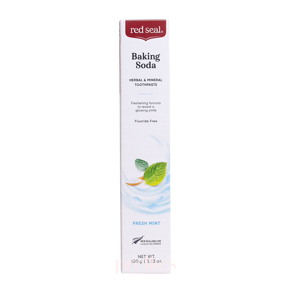 Red Seal Natural Toothpaste with Baking Soda - 100g | Fluoride-Free & Whitening | Fresh Breath for Daily Oral Care