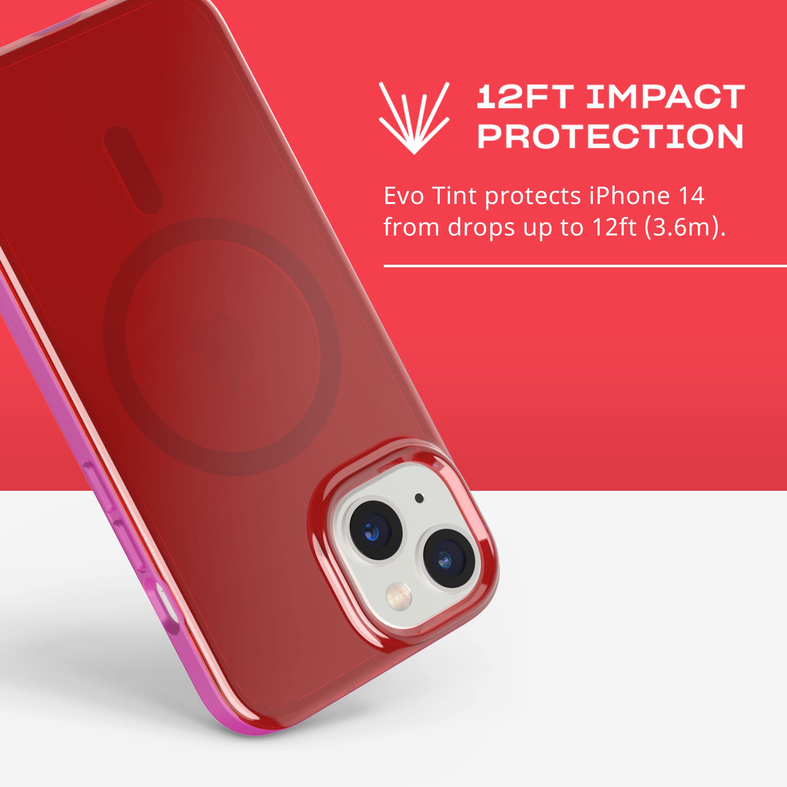 Tech21 iPhone 14 Evo Tint MagSafe® Compatible Case - Shockproof, Scratch-Resistant & 12ft Drop Protection | Perfect for Outdoor Adventures, Work & Everyday Use
