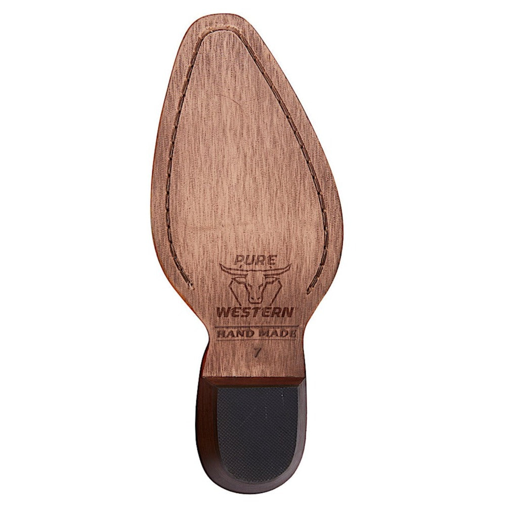 Pure Western Women's Gleeson Mule Brown Leather Slip-On Shoes - Comfortable Casual & Dressy Loafers for Everyday Wear, Office, and Outings