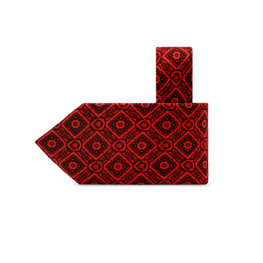 Stefano Ricci Limited Edition Red & Black Diamond Paisley Luxury Tie - 1 of 50 Exclusive Pieces - Perfect for Weddings, Business Meetings & Formal Events