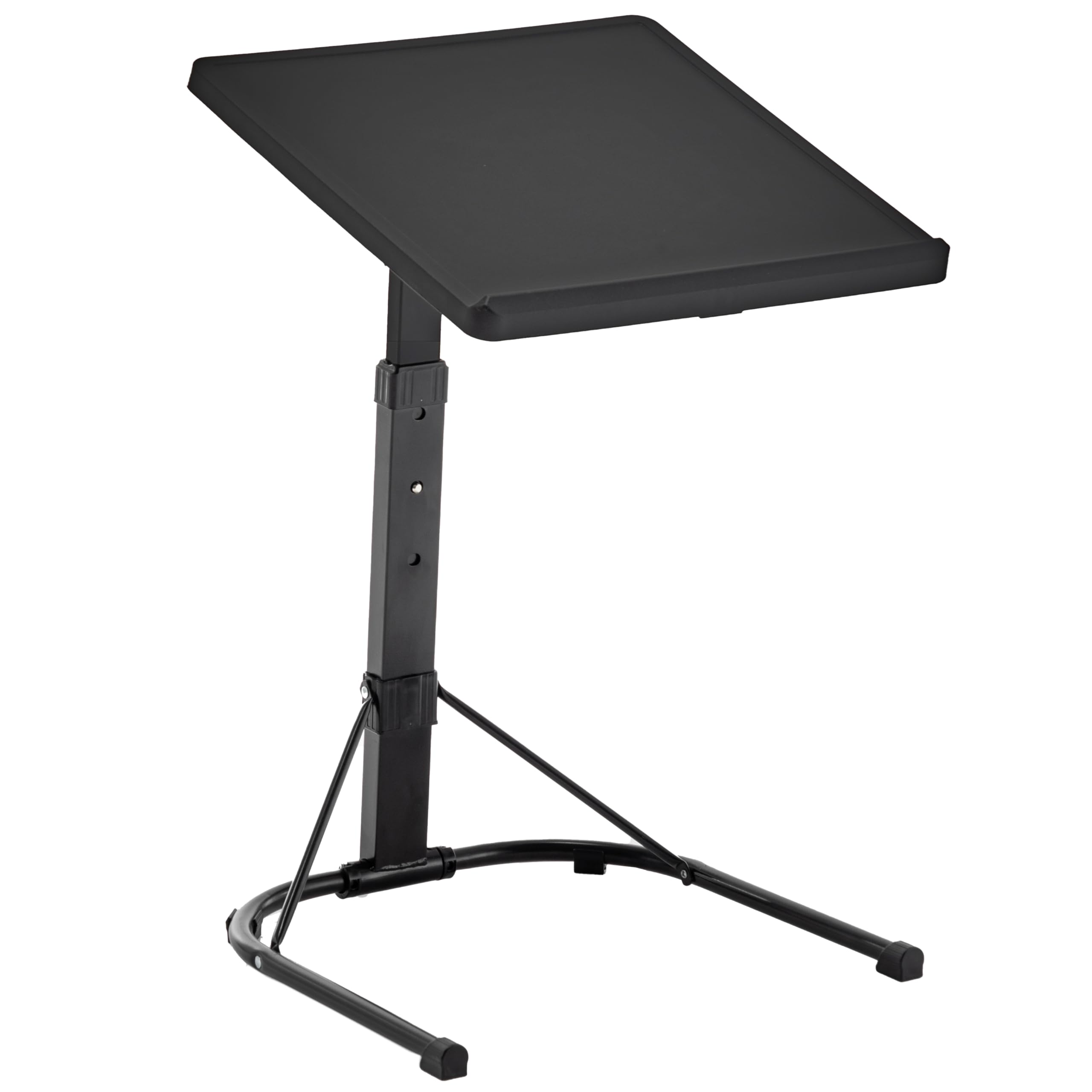BTEXPERT Folding TV Tray Table - Adjustable Height & Angle Laptop Desk for Bed, Sofa, Couch - Portable Breakfast Tray for Eating, Working, Reading in Bedroom, Living Room & Office