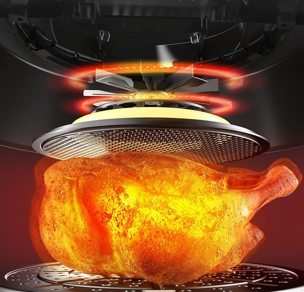**1350W Digital Air Fryer with LED Touch Screen & Precise Temperature Control - Nonstick Detachable Basket, Auto Shut Off - Perfect for Healthy Frying, Baking, Roasting & Reheating - Black**