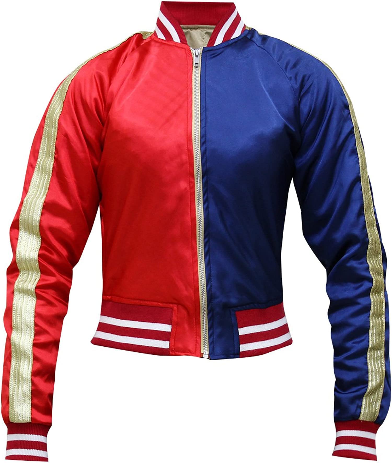 Harley Quinn Women's Halloween Costume - Queen of Hearts Cosplay Jacket for Women | DC Comics Inspired Outfit for Halloween Parties & Cosplay Events
