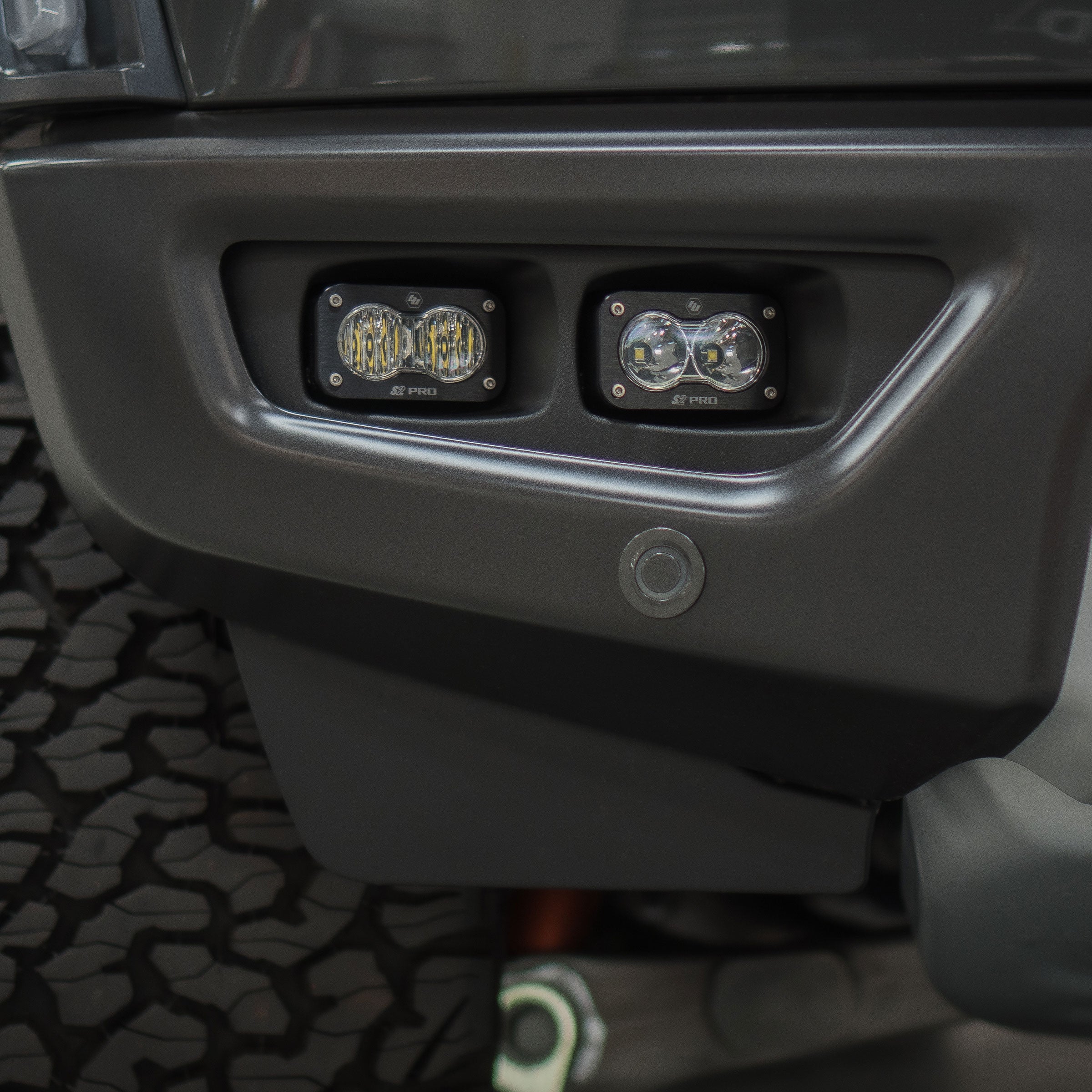 2021-2024 Ford Raptor Baja Designs S2 Pro LED Fog Light Pocket Kit - Off-Road Lighting Upgrade for Enhanced Visibility in Fog & Night Driving