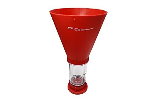 PT Auto Warehouse OF-TO6350 Engine Oil Change Funnel - Durable Plastic Oil Filler Funnel for Car, Truck & Motorcycle Maintenance - Perfect for DIY Oil Changes & Fluid Refills