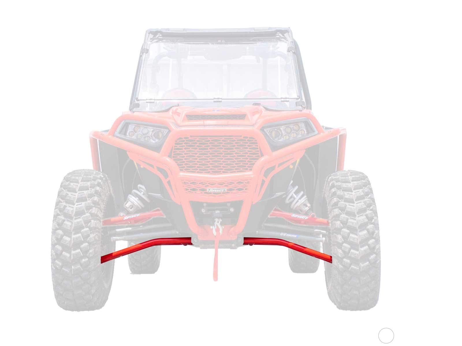 SuperATV (2) Lower High Clearance A-Arms for 2014+ Polaris RZR XP 1000 / XP 4 1000 - Non-Adjustable Red Off-Road Suspension Upgrade with 1.25