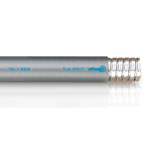1 1/2 Inch Flexible Electrical Conduit - Corrosion Resistant Aluminum Liquid Tight PVC Jacket for Outdoor & Industrial Wiring - Ideal for Harsh Environments, Underground Installations, and Machine Protection