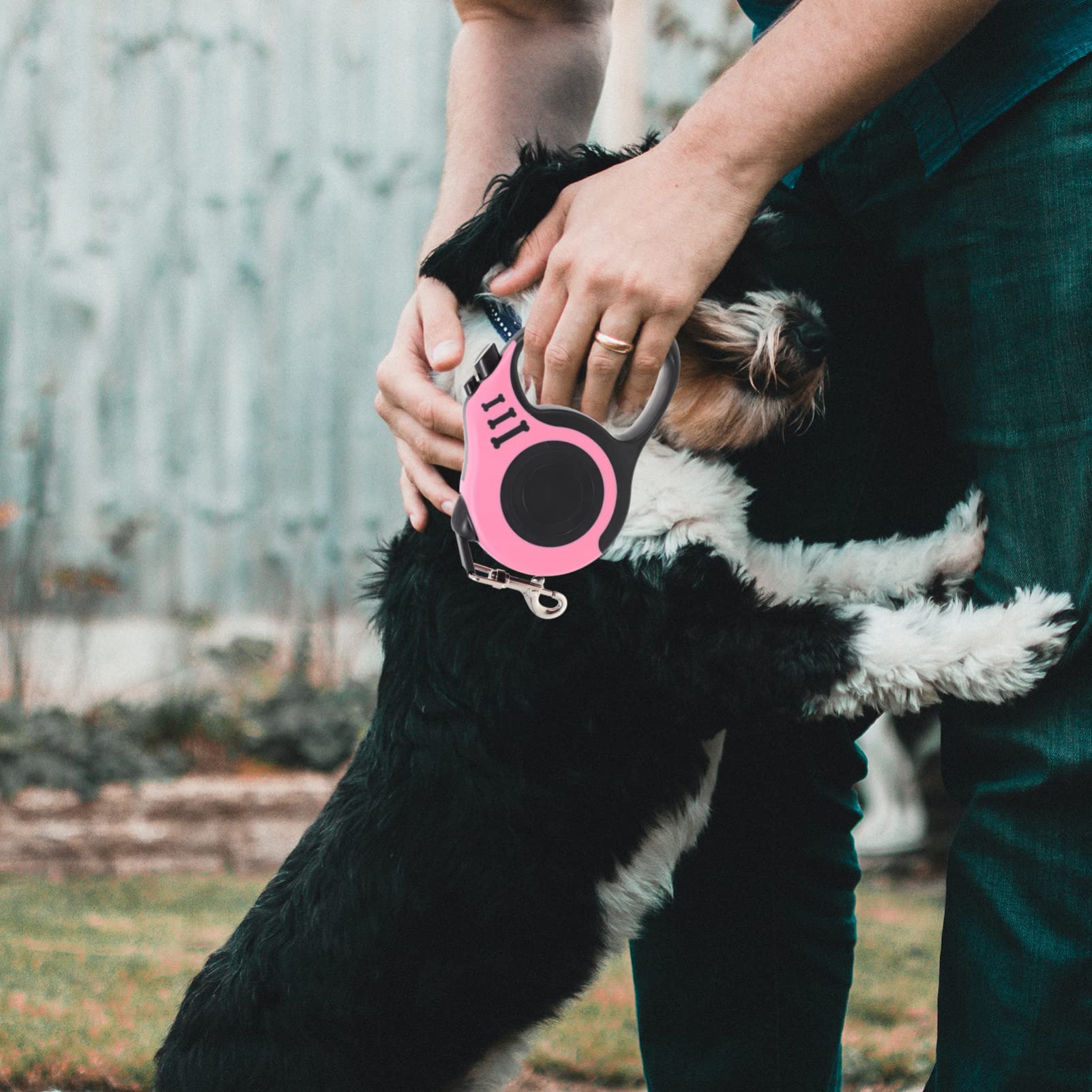 iPetBoom Retractable Dog Leash for Large, Medium & Small Dogs - One-Handed Button Control, Durable Pet Walking Leash with Comfort Handle - Perfect for Daily Walks, Jogging & Outdoor Adventures