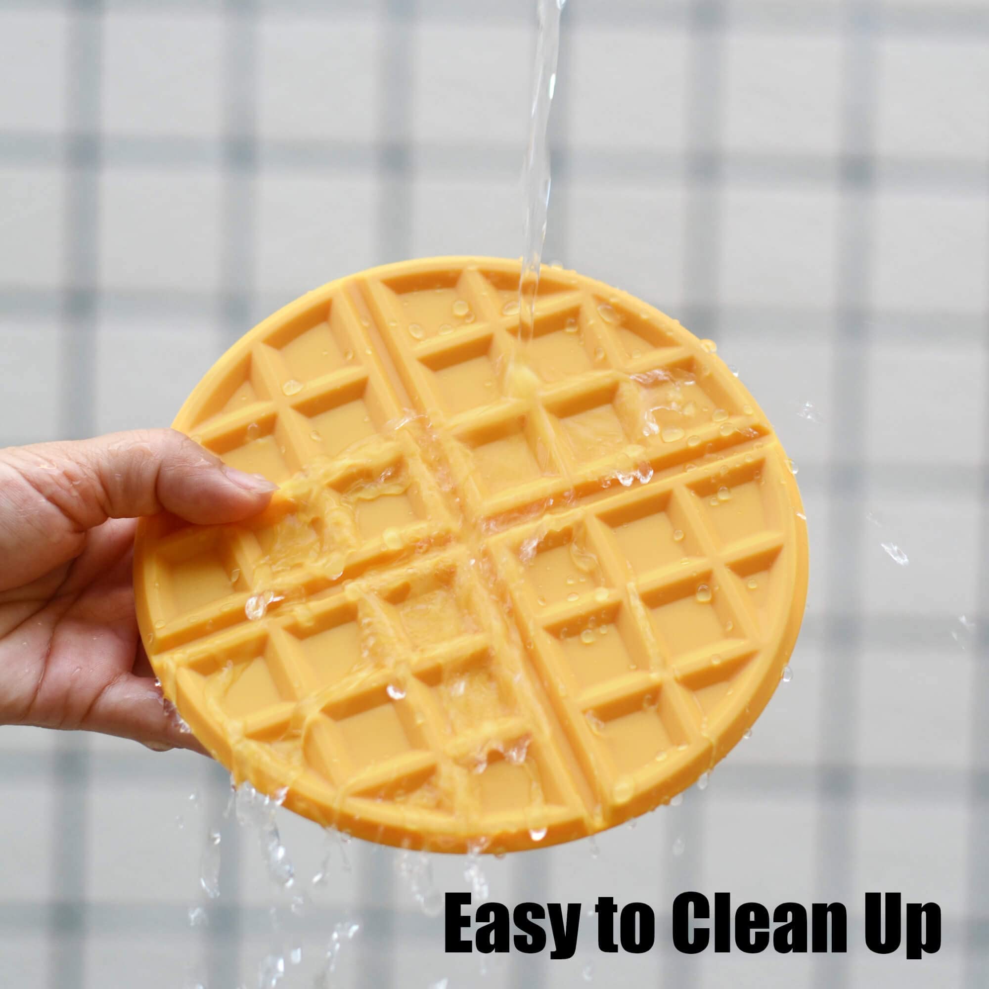 Non-Slip Silicone Kitchen Trivets Set of 3 - Heat Resistant Pot Holders, Waffle Design Hot Pads for Countertops, Stovetop & Dining Table Protection (Yellow) - Perfect for Cooking, Serving & Home Decor
