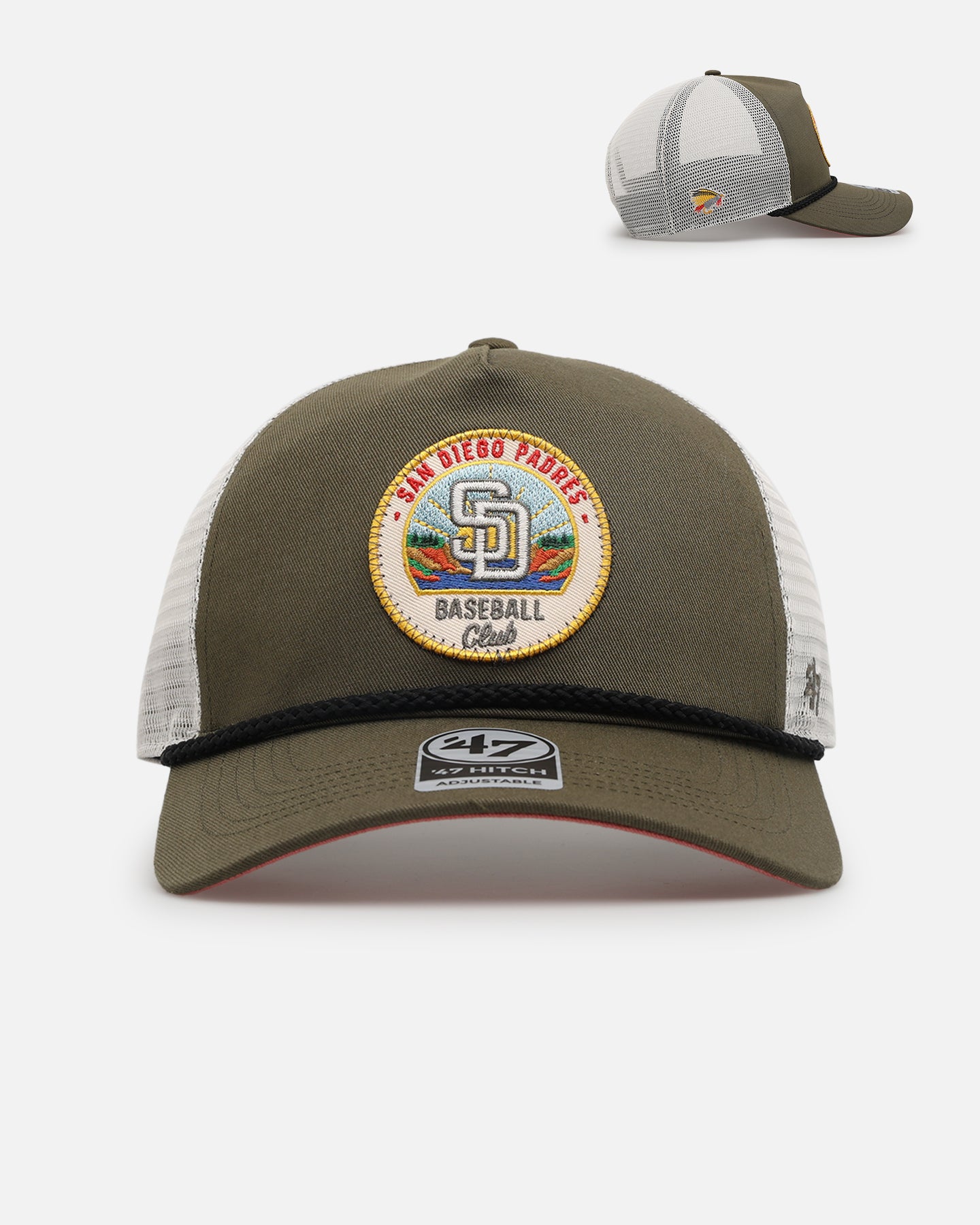 47 Brand San Diego Padres 'Casting Call' Snapback Trucker Hat - Sandalwood Color Adjustable Baseball Cap for Men & Women - Perfect for Baseball Games, Outdoor Sports & Casual Wear