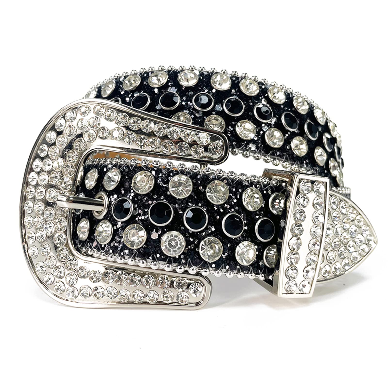 Rhinestone Western Belt for Women - Fashion Studded Leather Bling Belt with Fringe - Cowgirl Style Accessory for Parties, Concerts & Country Events